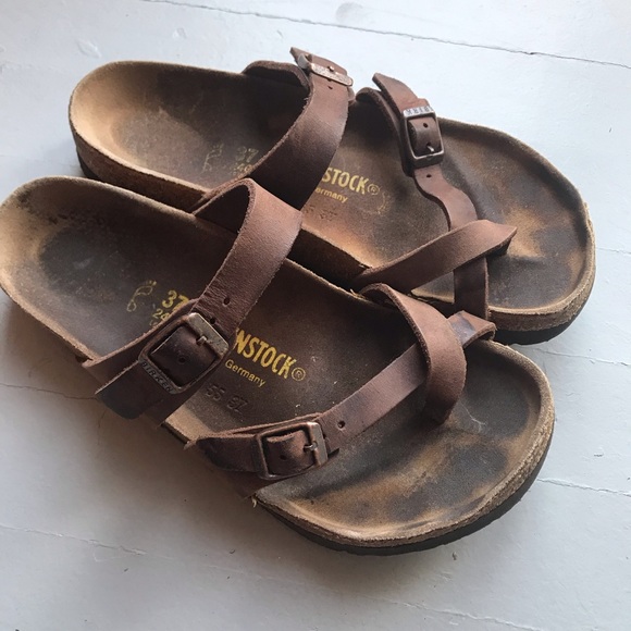 Birkenstock Shoes Birkenstock Sandals Brown Leather With Buckles